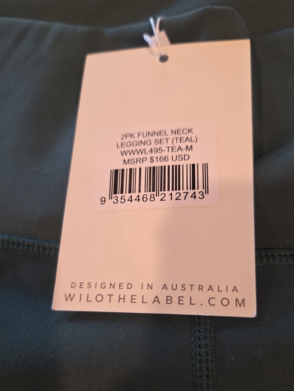 Wilo The Label Womens Teal Funnelneck Sweatshirt And Leggings Set - Picture 9 of 12